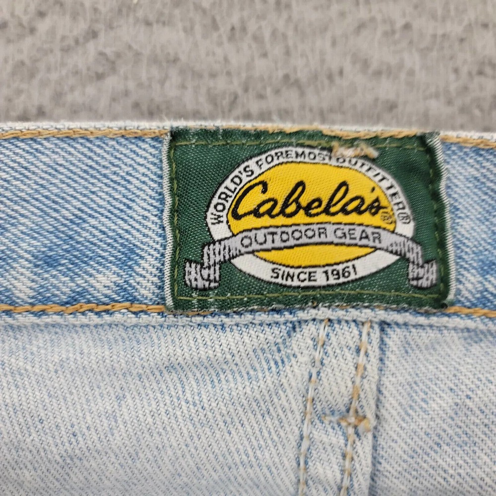 Cabelas Jeans Mens 40x32 Blue Denim Light Wash Straight Outdoors Hunting Hiking - Picture 8 of 15
